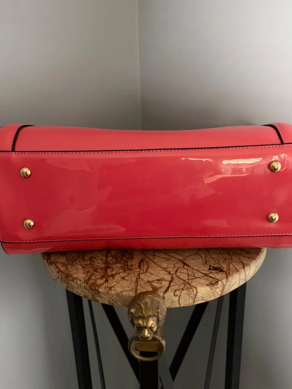 Boutique Hot Pink, Patten Framed Satchel Bag.